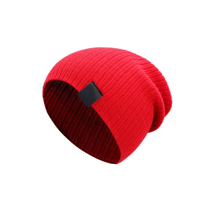 Casquette ample confortable d'hiver, couleur unie, Bonnet d'extérieur, chapeau de ski, chapeaux tric