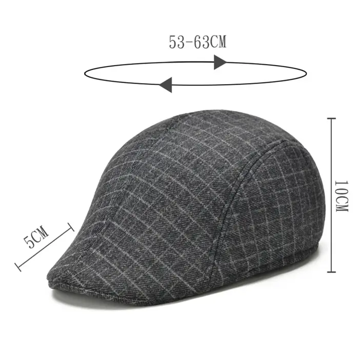 Casquette octogonale Newsboy rétro en laine pour hommes style sport polyvalent pour les quatre saisons occassions décontractées et cadeaux uniques