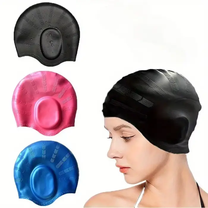 Bonnet de natation en silicone imperméable