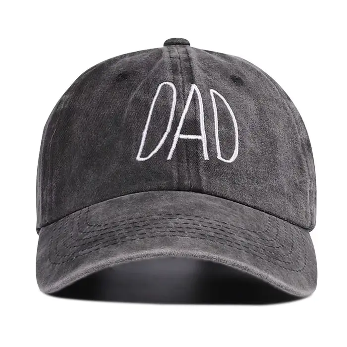 DAD MOM-Casquettes de baseball brodées en denim délavé vintage