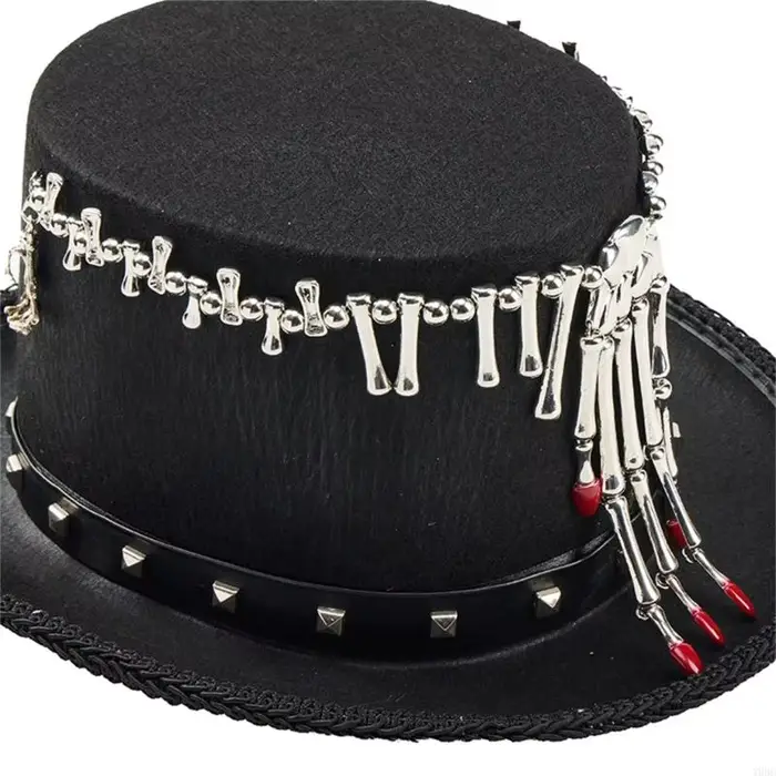 Casquette gothique élégante avec frange décorative