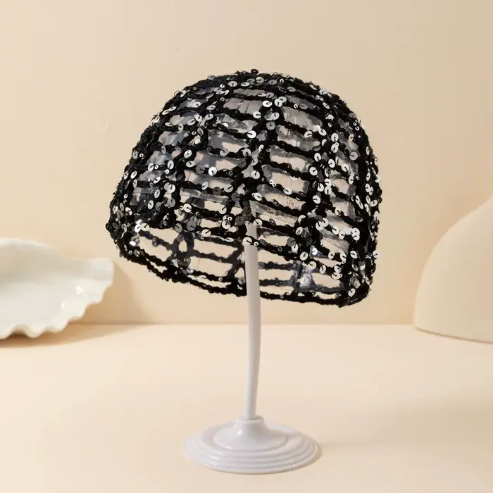 Chapeau tricoté ajouré élégant, fin, couleur unie, style bohème, bonnets ethniques, chapeau coréen e