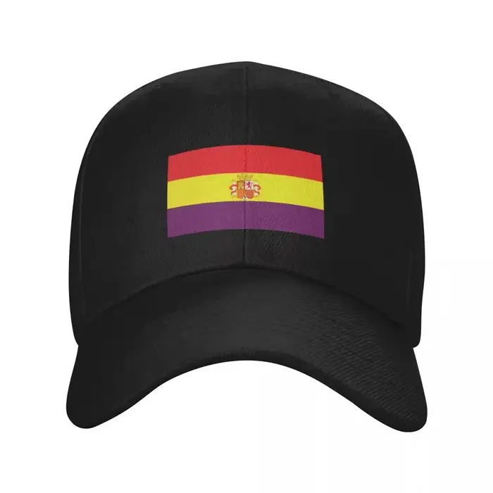 Casquette de baseball avec drapeau républicain espagnol matériau polyester multifonction ajustable pour femmes et hommes toutes saisons occasions sportives et décontractées