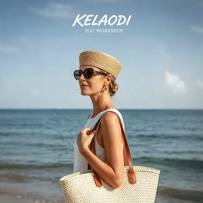 Chapeau de paille naturel style Ins Blogger