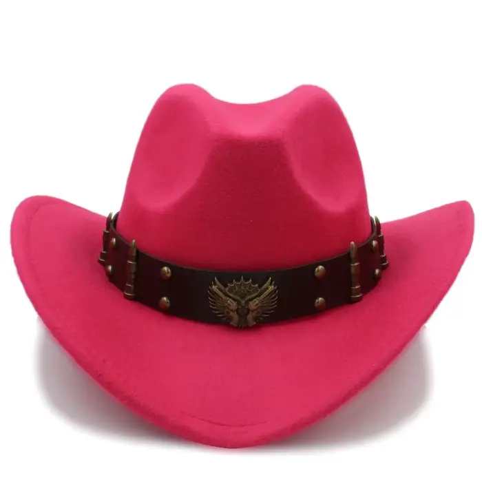 Chapeaux de Cowboy occidentaux pour hommes et femmes, 2 tailles, Panama à large bord, casquette Fedo