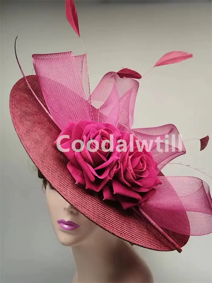 Chapeau Fascinateur à Grandes Fleurs pour Femmes, Polyvalent, Style Fashion, Idéal pour Mariages, Soirées de Gala et Autres Occasions Spéciales