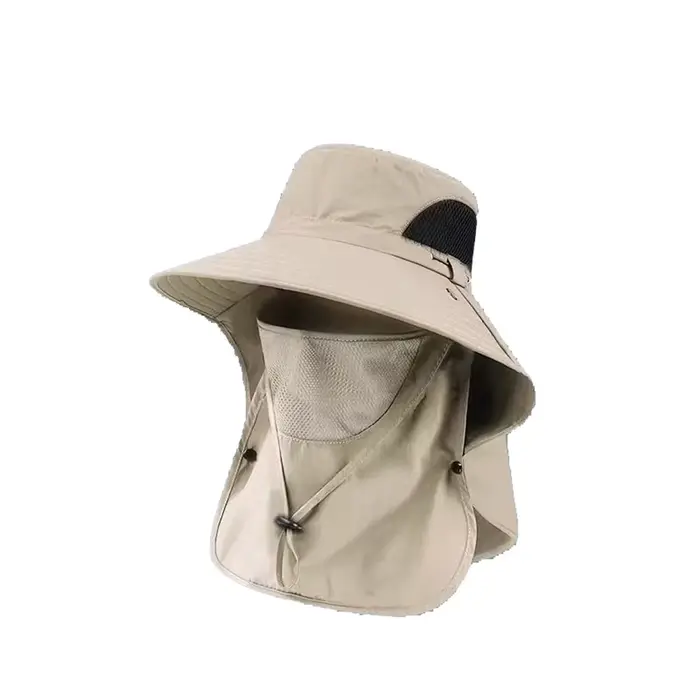 Chapeau de soleil pour homme avec masque intégré