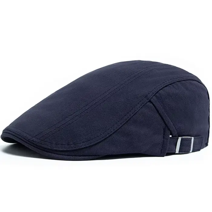 Bérets pour hommes classique décontracté couleur unie casquette gavroche mode Vintage coton visière 