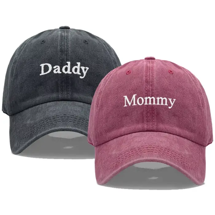 Casquette de baseball brodée papa et maman pour hommes et femmes