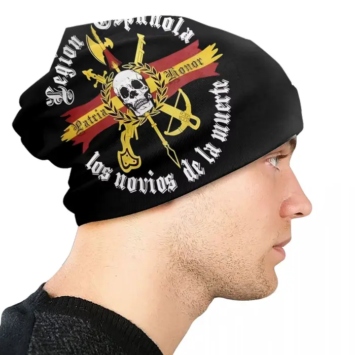 Bonnet drapeau de la Légion espagnole unisexe hiver chaud