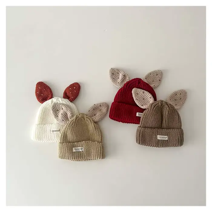 Chapeau bébé lapin avec oreille pour enfants