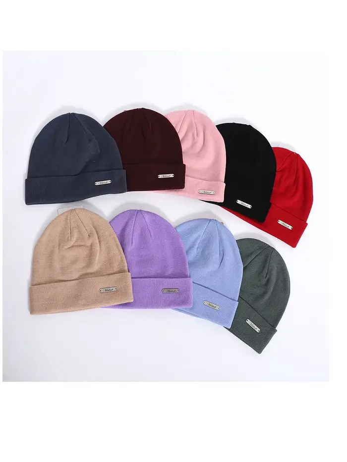 Bonnet en laine mérinos doux tricoté pour homme et femme