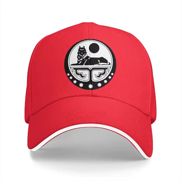 Casquette à visière pour l'été, chapeau de cowboy, couvre-chef à visière, loup tchétchène, casquette