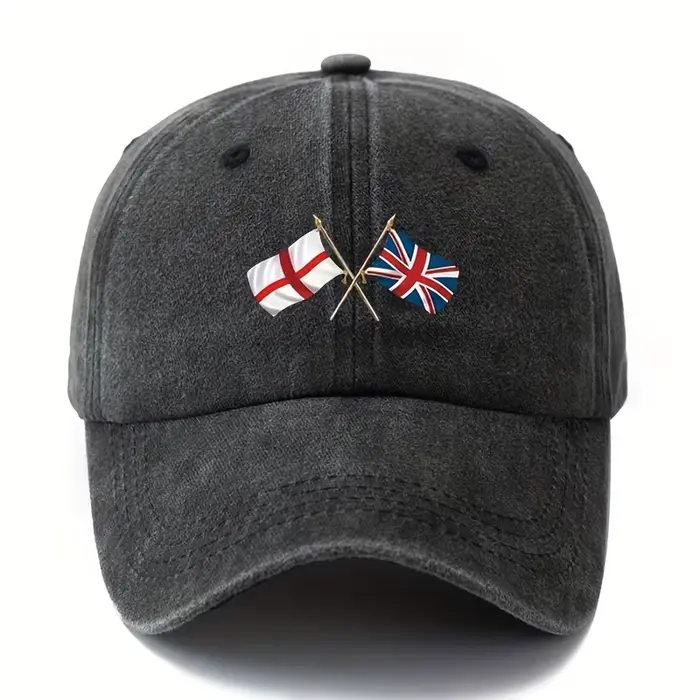 Casquette de baseball imprimée élégante et adaptable avec le drapeau Union Jack d'Angleterre, un cha