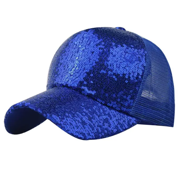 Casquette en maille à paillettes pour femmes et hommes, unisexe, couleur changeante, respirant, pare