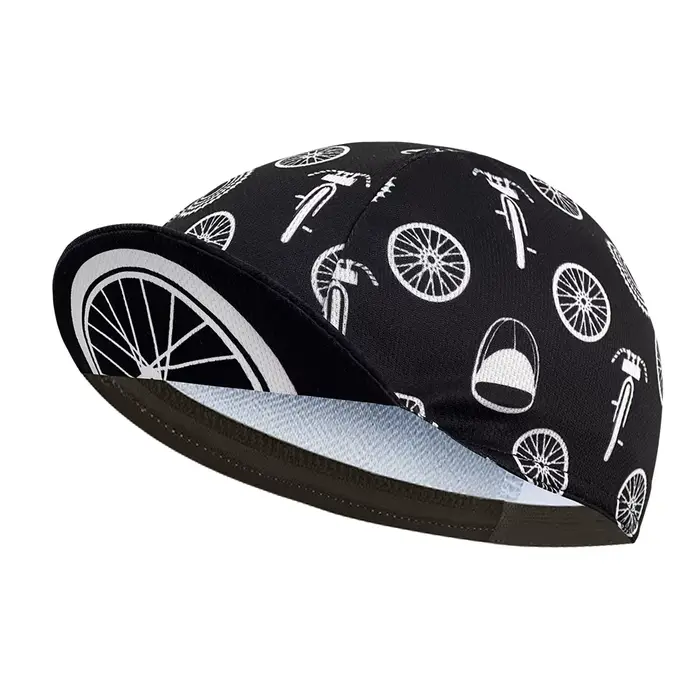 Bonnet de cyclisme classique unisexe, matériau anti-transpiration en polyester, populaire, graffiti