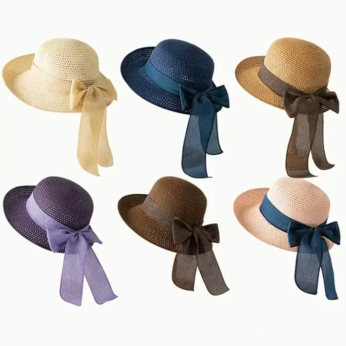 Chapeaux de soleil à ourlet enroulable pour femmes