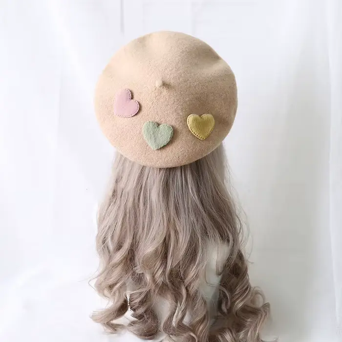 Béret en laine Kawaii polyvalent pour femmes et hommes, béret mignon unisexe, style sport, couleurs vives, convient aux quatre saisons, idéal pour les événements, les promenades et les journées quotidiennes