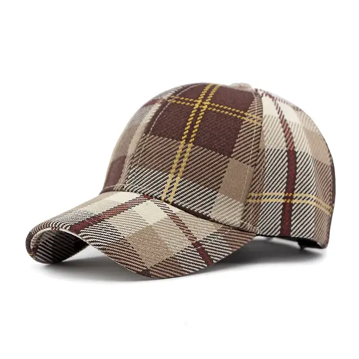 Casquette de baseball pied-de-poule classique pour hommes et femmes – Chapeau de soleil respirant po