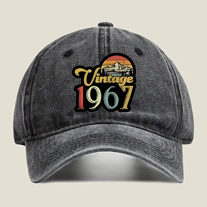 Casquette de baseball délavée Vintage 1967 rétro - Inspiré, 'Vintage 1967' Mountain Art Design