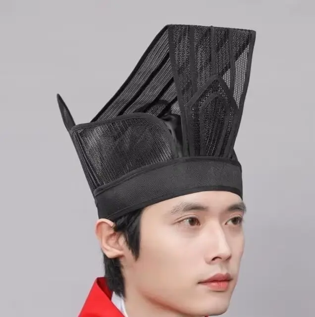 Chapeau en maille noire des prHub chinoises pour hommes, bannière officielle de la dynastie Han
