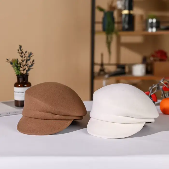 Béret britannique vintage en laine élastique pour femmes, Fedoras en feutre, petits chapeaux de luxe