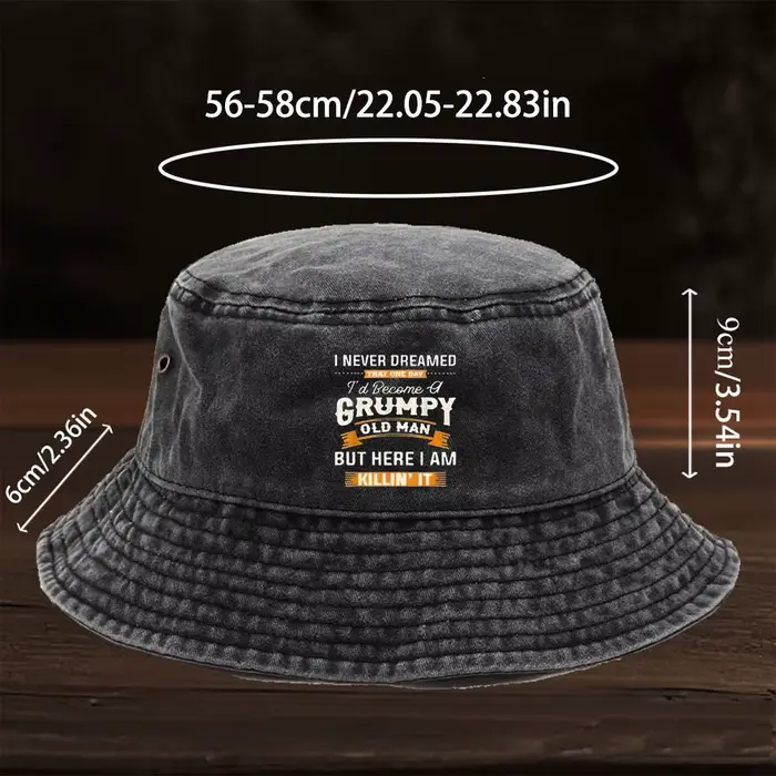 Casquette de papa à imprimé GRUMPY édition limitée textile lavé design visage amusant légère et respirante unisexe protection solaire quatre saisons décontracté