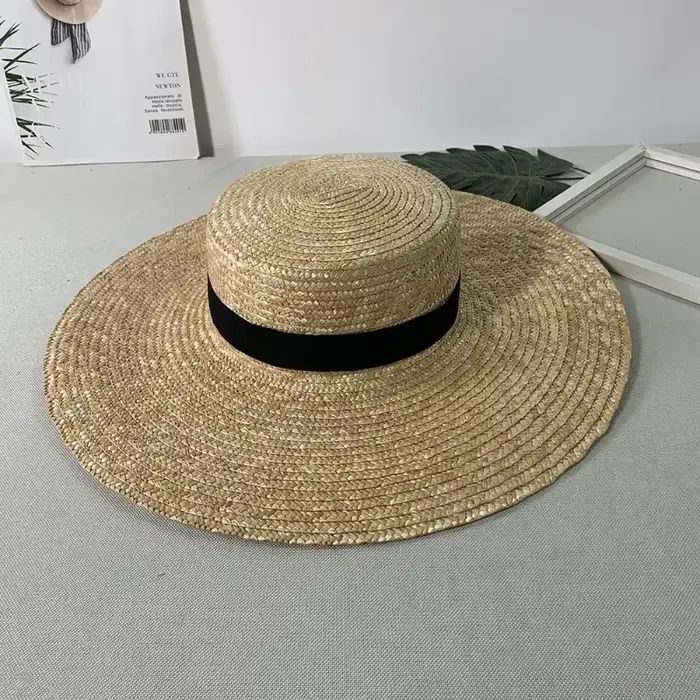 Chapeaux de paille à large bord pour femmes