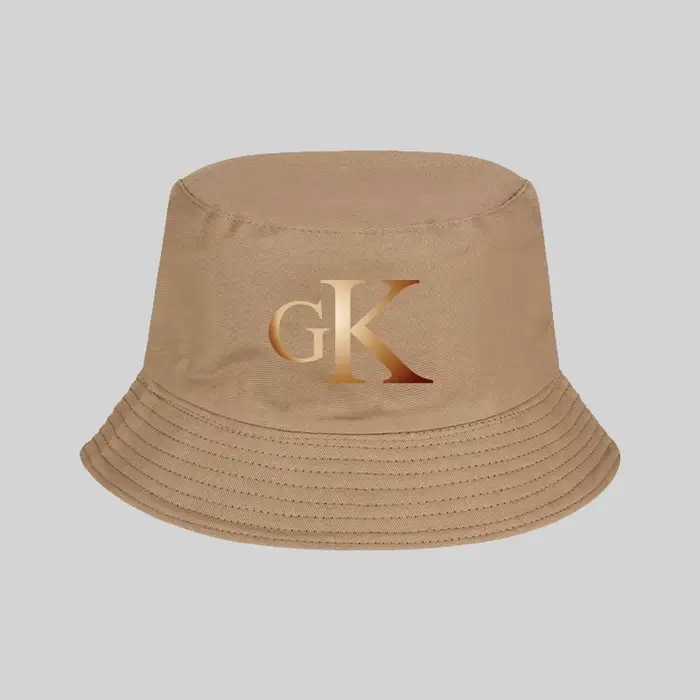 Chapeau de pêcheur rétro GK avec lettrage - Chapeau de soleil unisexe, chapeau bob décontracté respi