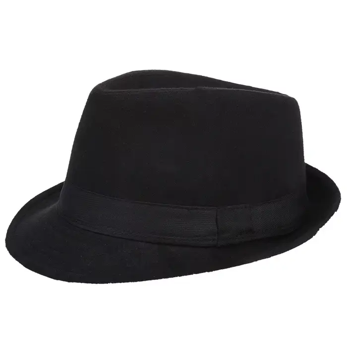 FS hommes Fedoras noir Panama mode chapeau imiter laine mâle Gangster Trilby casquette décontracté f