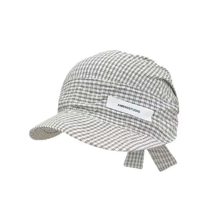 Casquette de baseball style rural avec foulard intégré, en dentelle, protection solaire, à visière p