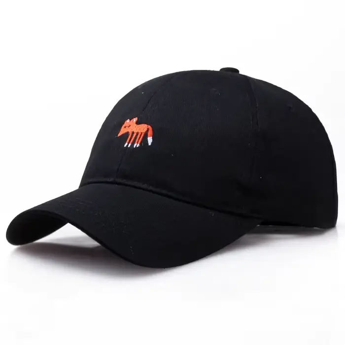 Casquette de Baseball en coton pour hommes et femmes, chapeau ajustable, avec broderie de renard, aj