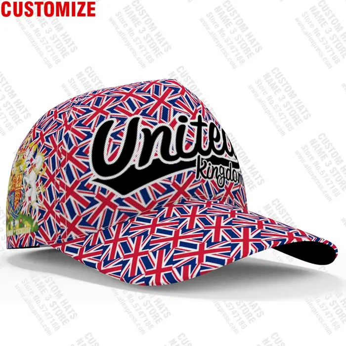 Casquettes de Baseball personnalisées au royaume-uni, chapeaux Gbr, banderole britannique, drapeau d