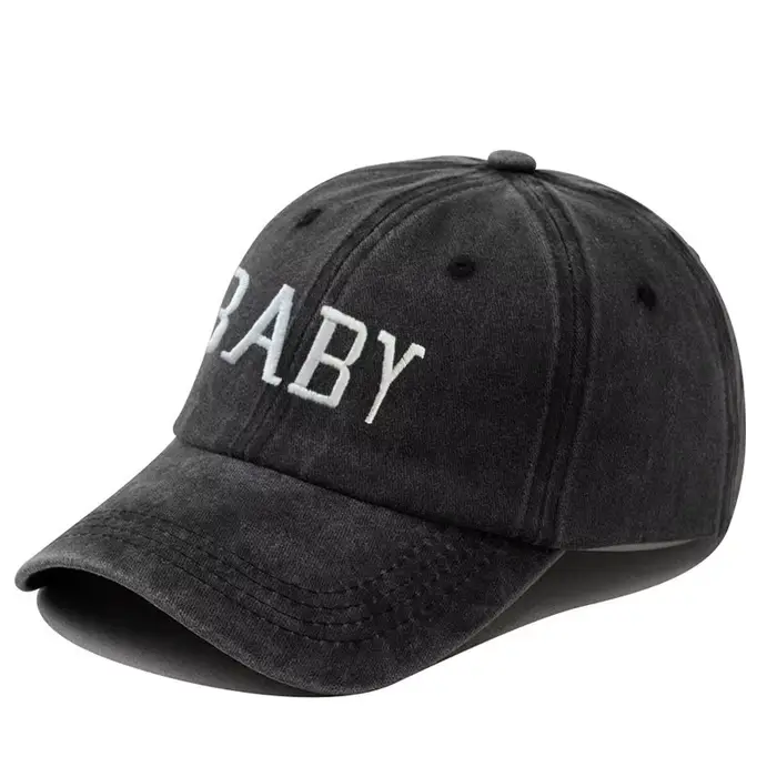 Casquette de Baseball en coton noir pur pour hommes et femmes
