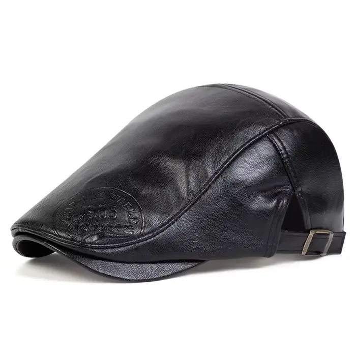 Casquettes de gavroche rétro en cuir PU pour hommes, style 1985, chapeaux de peintre britanniques, c