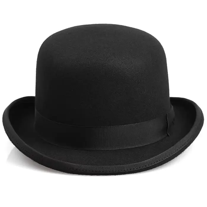 Chapeaux melon classiques Vintage en feutre pour hommes et femmes, casquettes Derby à jante en roule