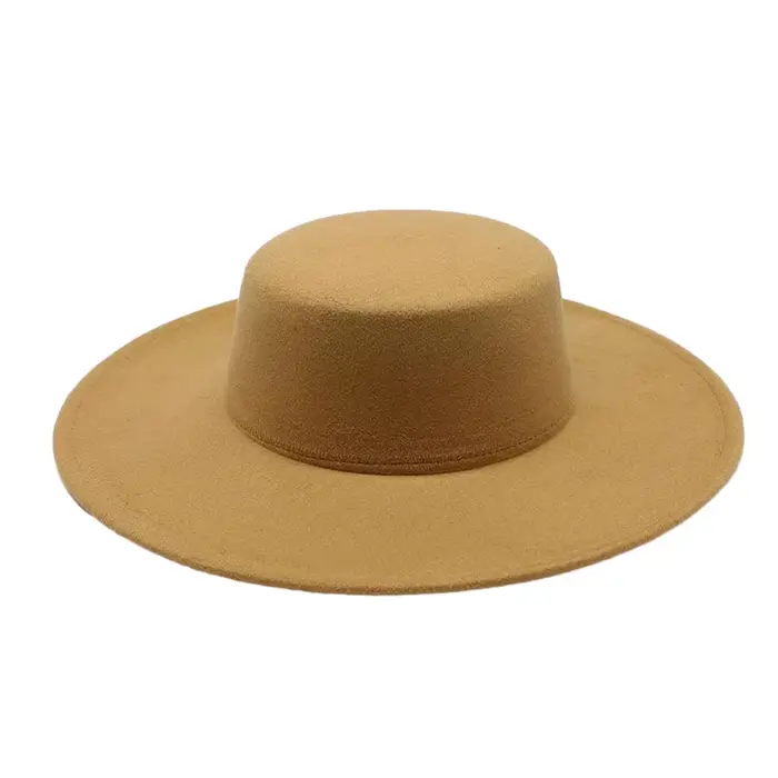Dames françaises Fedoras haut noeud papillon Fedora chapeau hiver automne Imitation laine mariage Ja