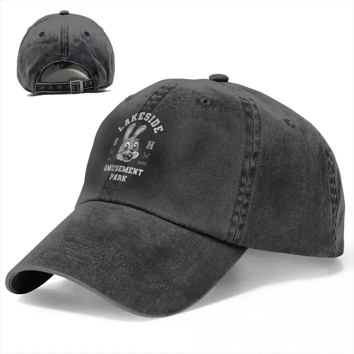 Casquette de baseball universitaire Lakeside avec motif Robbie le lapin pour hommes et femmes, casquettes de voyage et de plein air en polyester adaptable pour quatre saisons