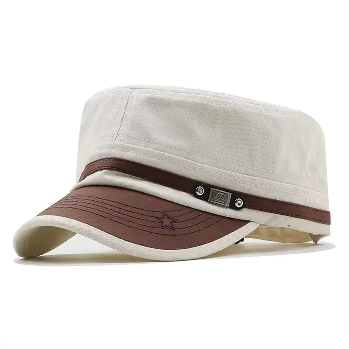 Chapeau de cadet décontracté unisexe, casquettes plates pour hommes, chapeaux à visière en coton, ch
