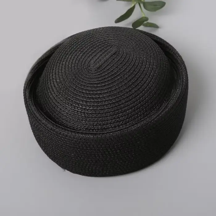 Béret français chapeau femmes casquette de paille été cercle tissé chapeau de soleil église Derby fê