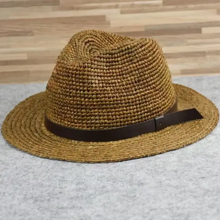Chapeau de paille en raphia pour hommes