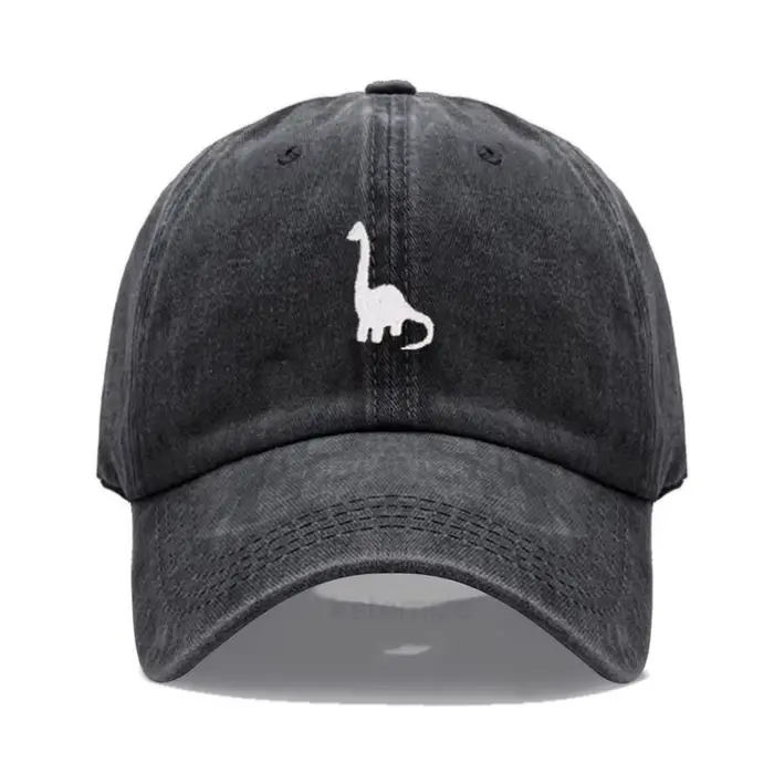 Casquette de baseball brodée dinosaure pour hommes et femmes, en coton lavé, style Dad Hat, réglable