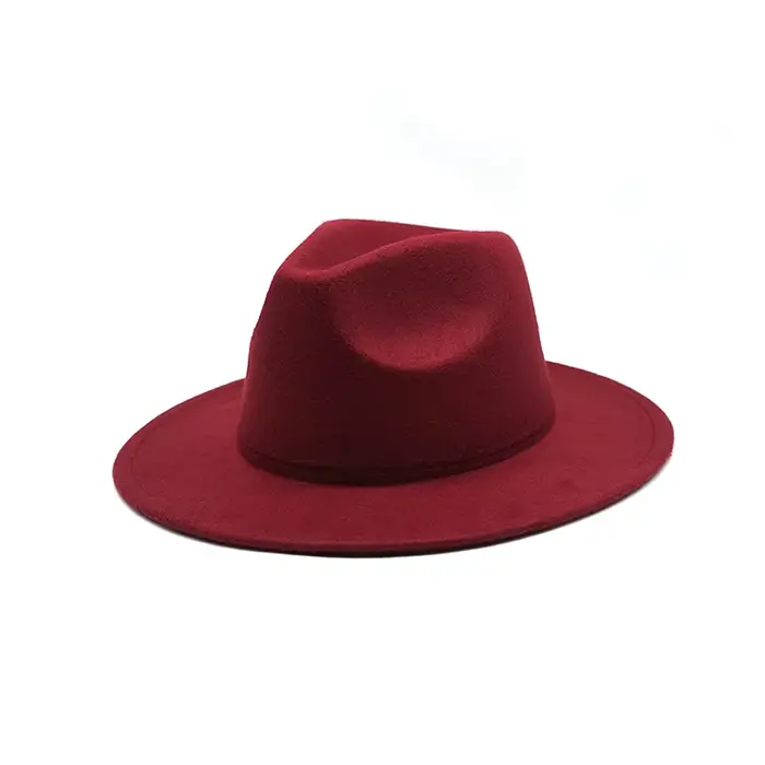 Fedoras-Chapeau en feutre à grand bord pour femmes, style britannique, vintage, église, dame, plat, 