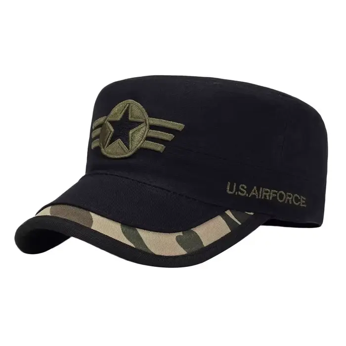 Casquette de Baseball quatre saisons pour hommes, casquette militaire plate en coton respirant pour 