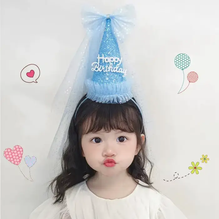 Chapeau d'anniversaire de princesse pour enfants