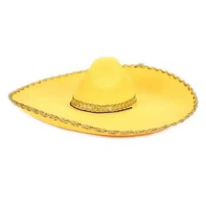 Chapeaux de plage Style ethnique Sombrero chapeau à bord roulé grand