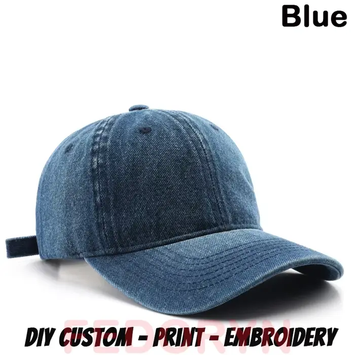 Casquettes de baseball en jean personnalisées Fedoryn pour hommes et femmes, impression/broderie DIY