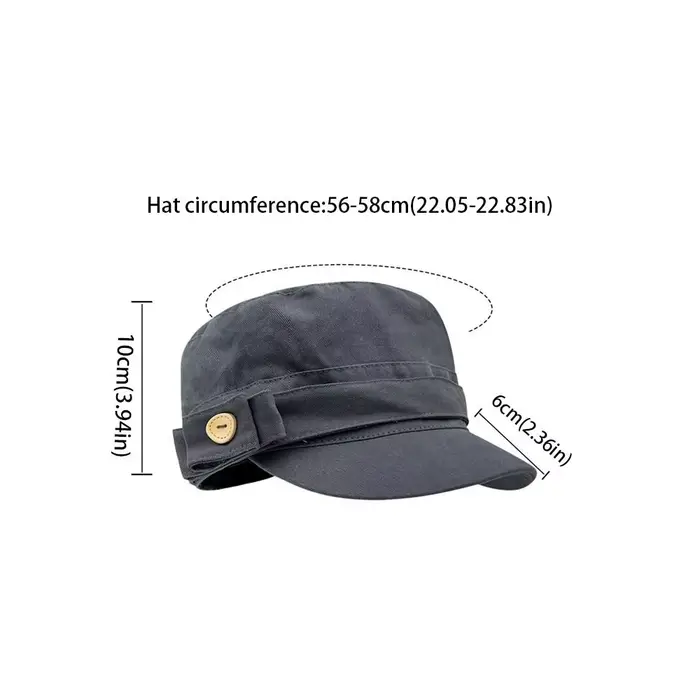Casquette plate décontractée en tissu