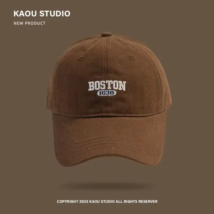 Casquette de baseball Boston 1630 brodée en coton multifonctionnelle pour hommes et femmes occasions extérieures toute l'année
