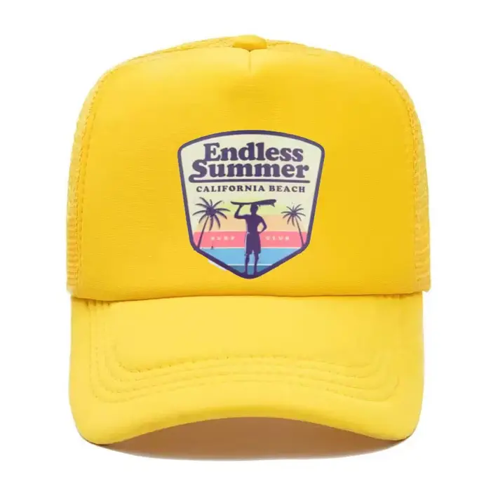 Casquette de camionneur en maille pour hommes et femmes, chapeau de plage, casquettes de bord de mer
